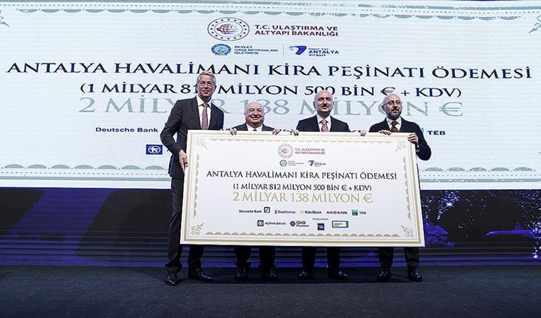 Antalya Havalimanı için ilk kira taksiti ödendi