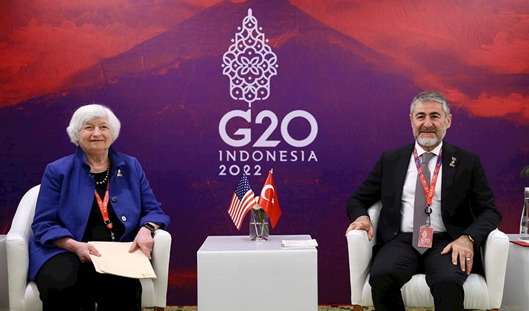 Bakan Nebati, ABD Hazine Bakanı Yellen ile bir araya geldi
