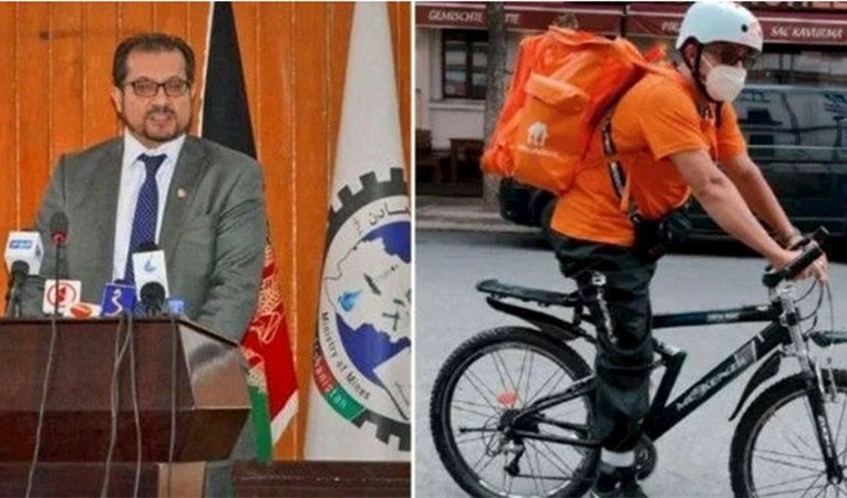 Afgan Bakan Saadat, Almanya’da bisikletli kurye oldu