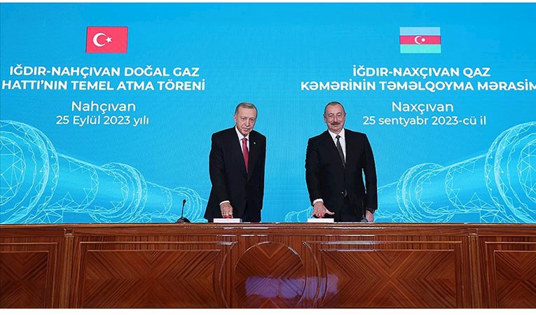 Iğdır-Nahçıvan Doğal Gaz Boru Hattı'nın temeli atıldı